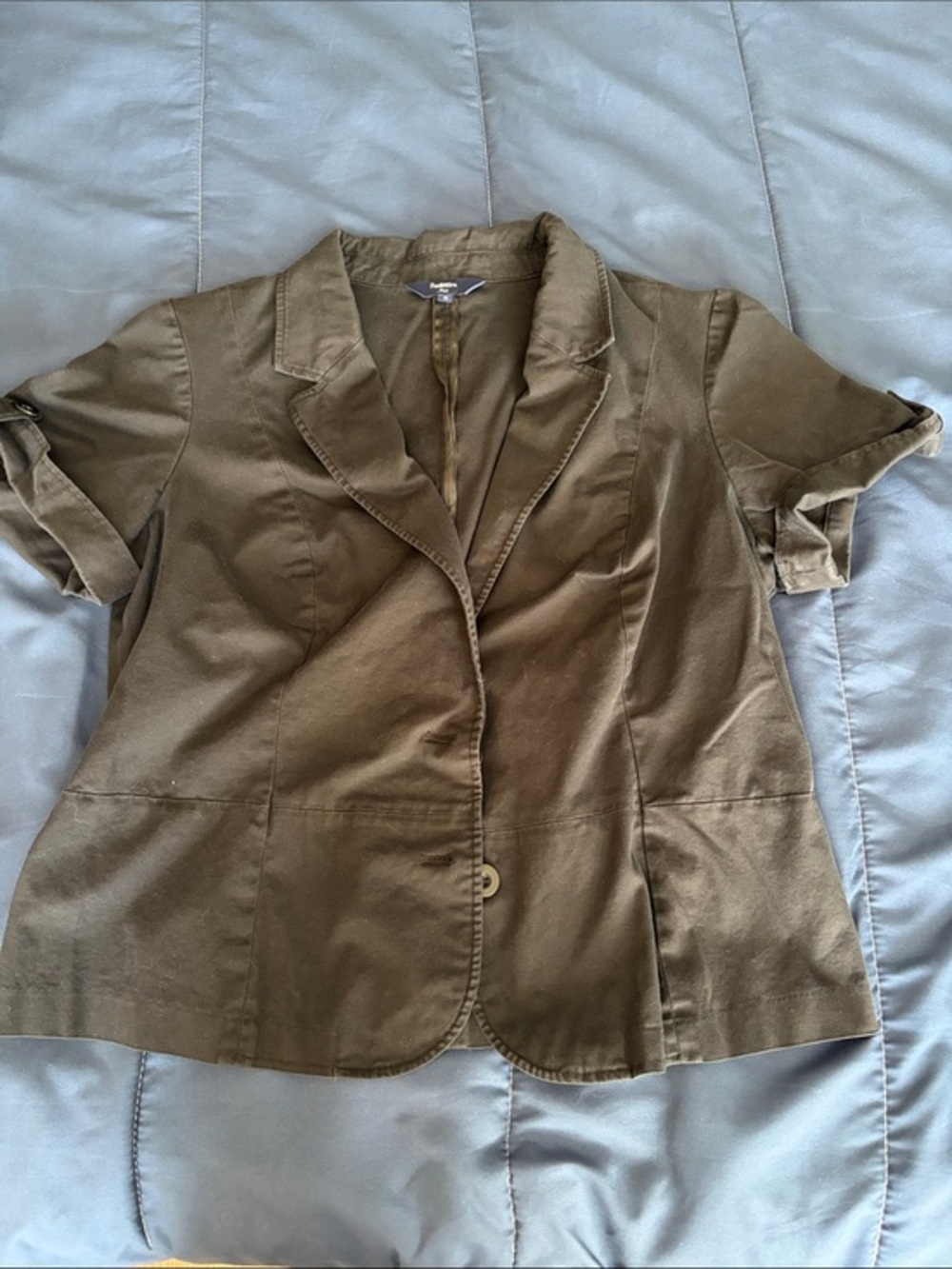 Women’s Black Short-Sleeve Blazer Jacket